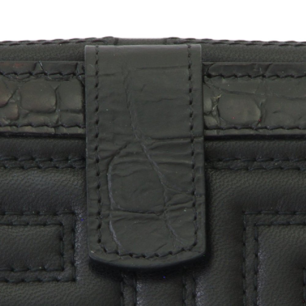 Authentic Versace Genuine Black Leather Trifold Wallet with Medusa Medallion - Picture 6 of 12